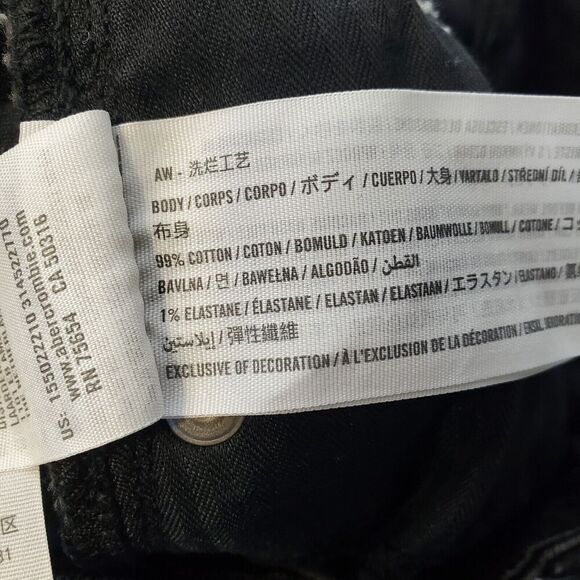 Abercrombie Curve Love Skinny High Rise Jeans Split Hem Front Seam WOmens 0 25 - Picture 9 of 10